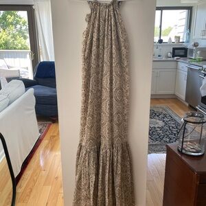 Banana Republic Beige Patterned Maxi Dress